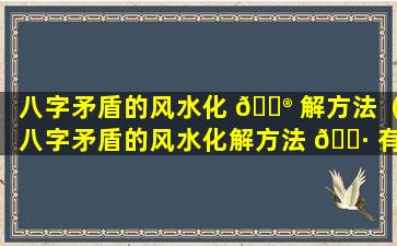 八字矛盾的风水化 💮 解方法（八字矛盾的风水化解方法 🕷 有哪些）